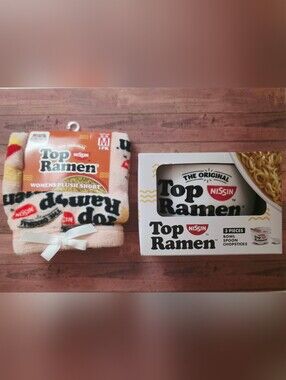 Nissin Top Ramen Plush Boxers + Fun Ramen Bowl Gift Set Bundle NWT
